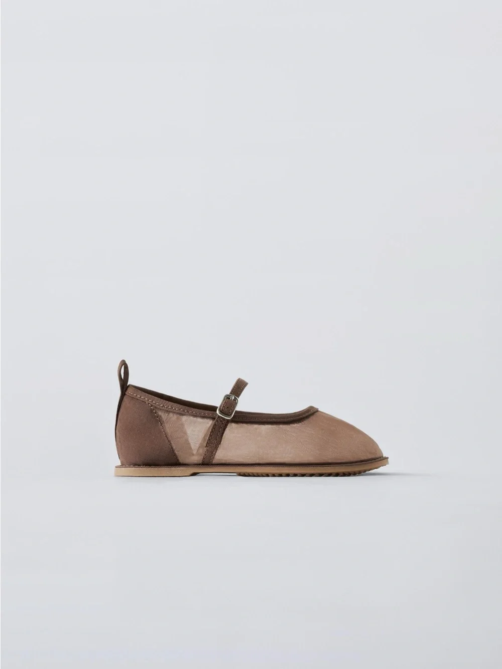 ZARA Mary Jane Organza Ballet Flats Shoes